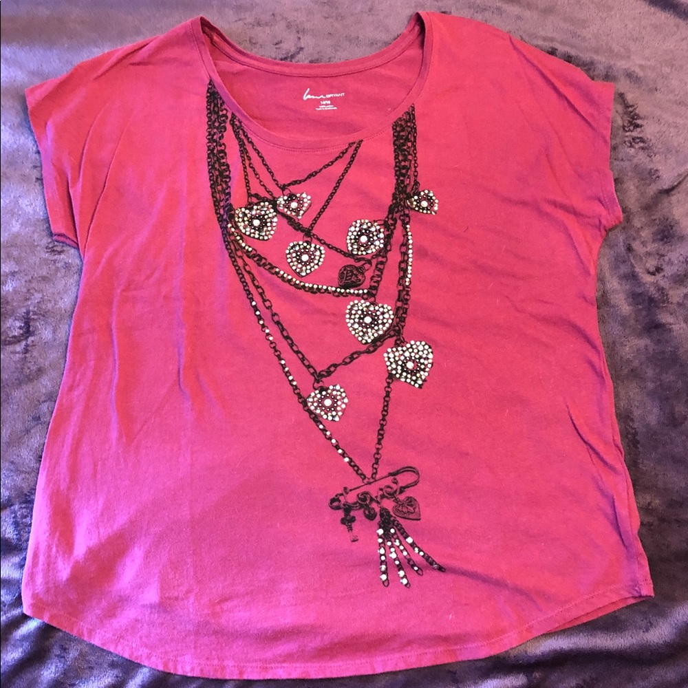 Fun Lane Bryant bejeweled T-shirt, size 14/16!